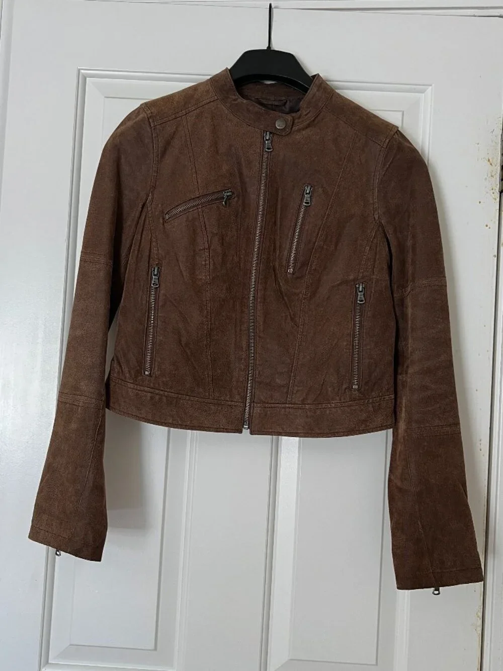 Levi's Classic Black Genuine Nubuck Leather Moto Jacket S - Picture 1 of 10